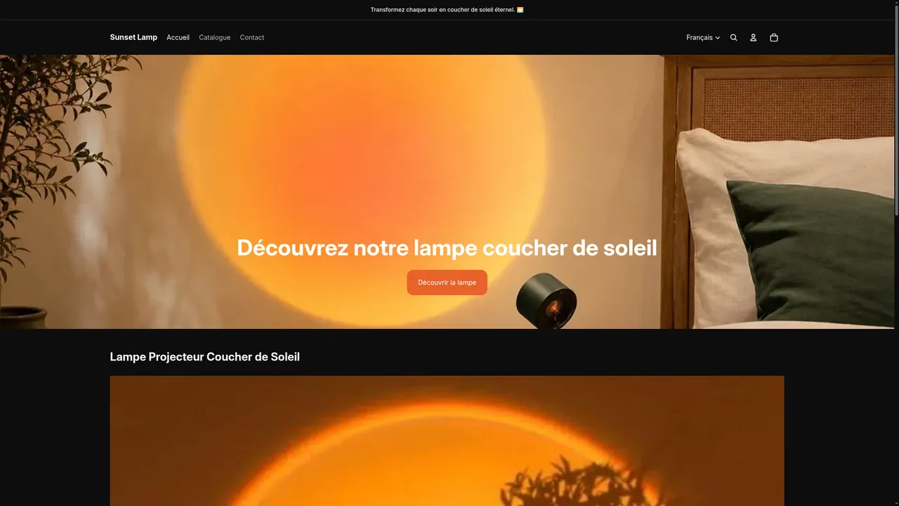 Screenshot de Sunset Lamp