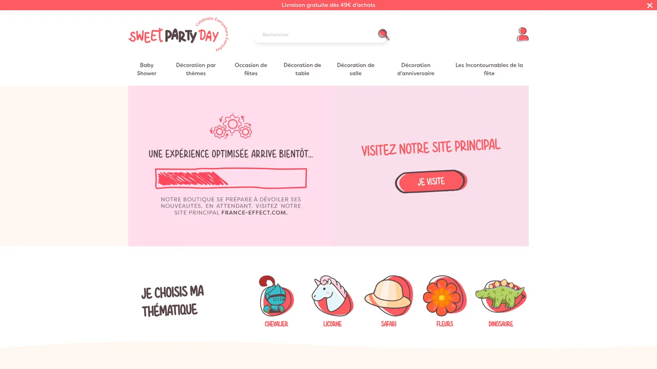 Aperçu du site SweetPartyDay