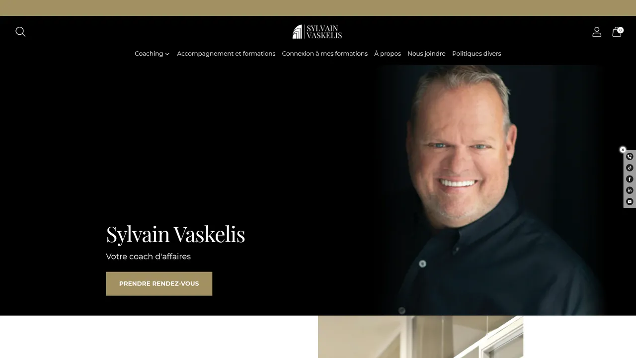 Screenshot de Sylvain Vaskelis Coach d'affaires -Division Groupe Investeck inc