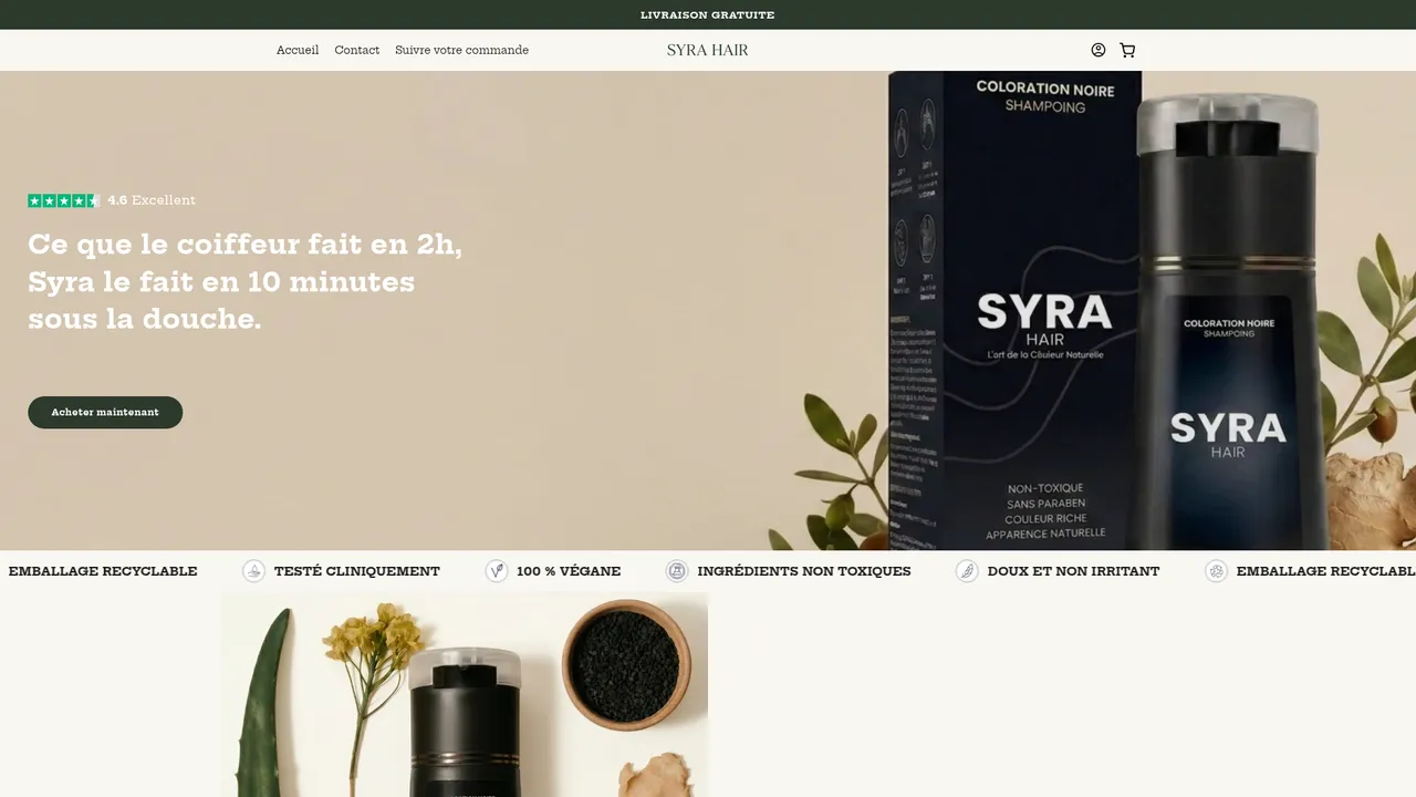 Screenshot de SYRA HAIR
