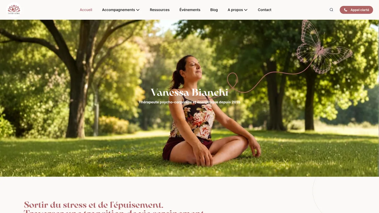 Aperçu du site TAND'AIME Bijoux inspirés et artisanat conscient