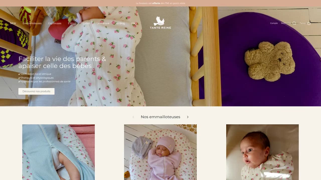 Screenshot de tante-reine.com
