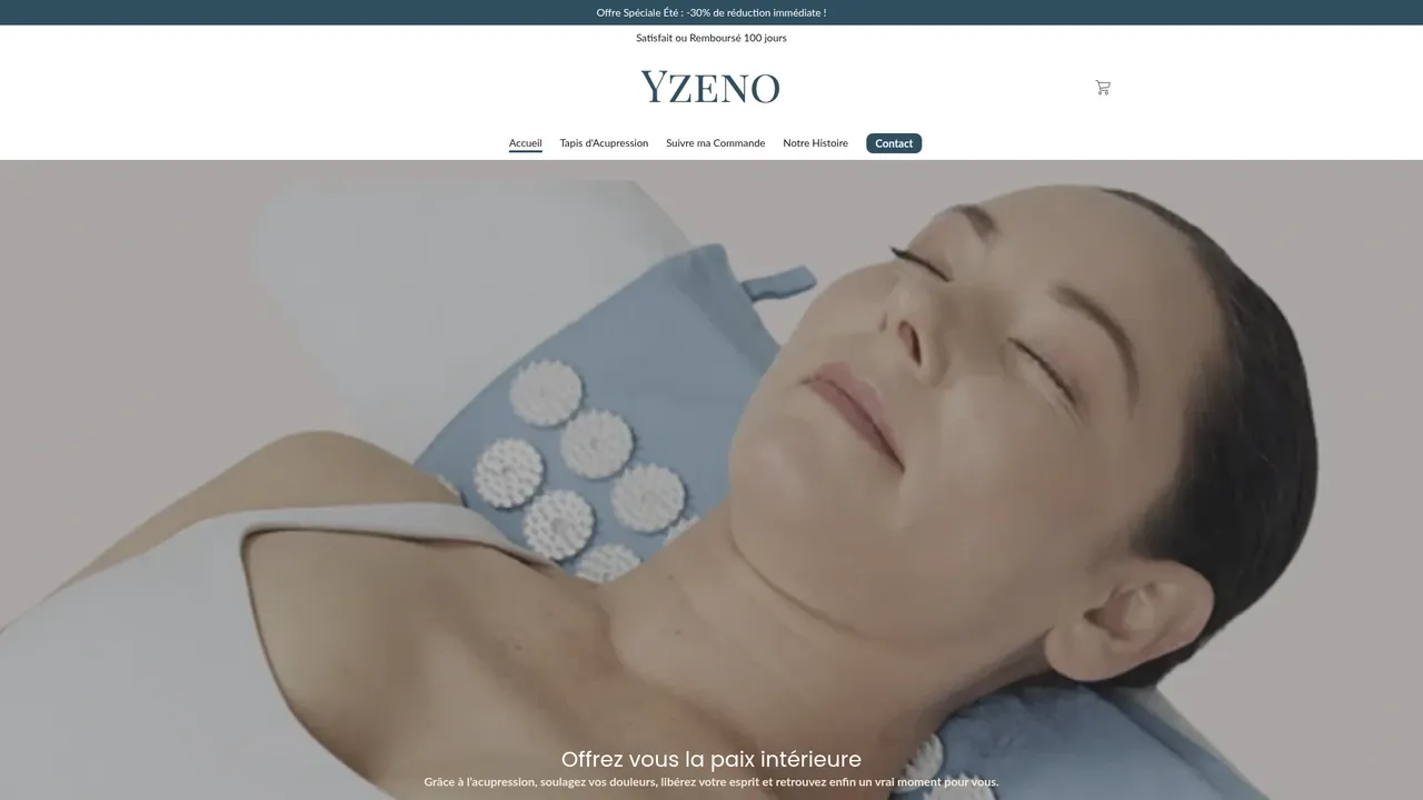 Screenshot de Tapis d’Acupression Yzeno – Bien-être & Sommeil Réparateur