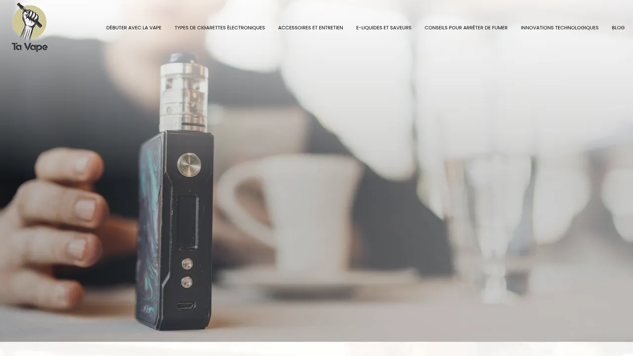 Aperçu du site TAVAPE.fr, le spécialiste de la cigarette électronique