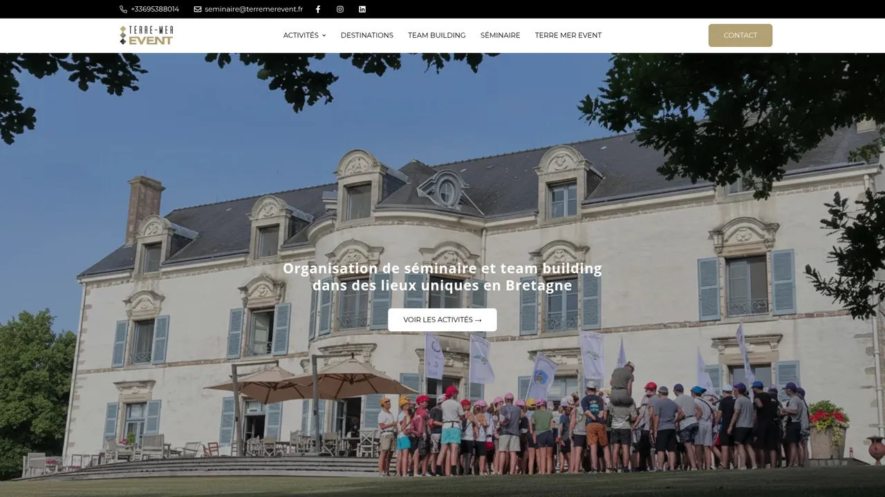 Aperçu du site Terre Mer Event