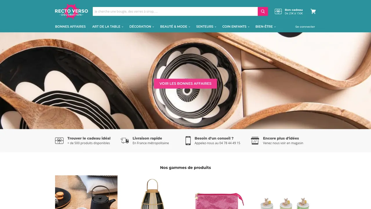 Aperçu du site Test Deco