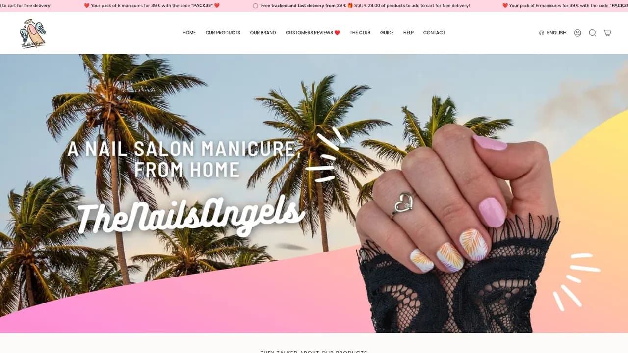 Aperçu du site TheNailsAngels