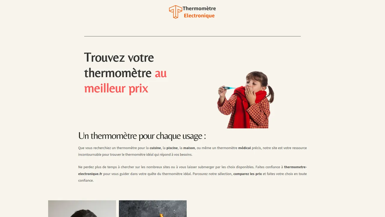 Aperçu du site Thermomètre électronique