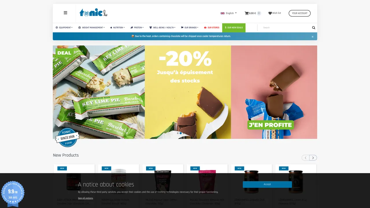 Screenshot de Tonic Food : alimentation sportive