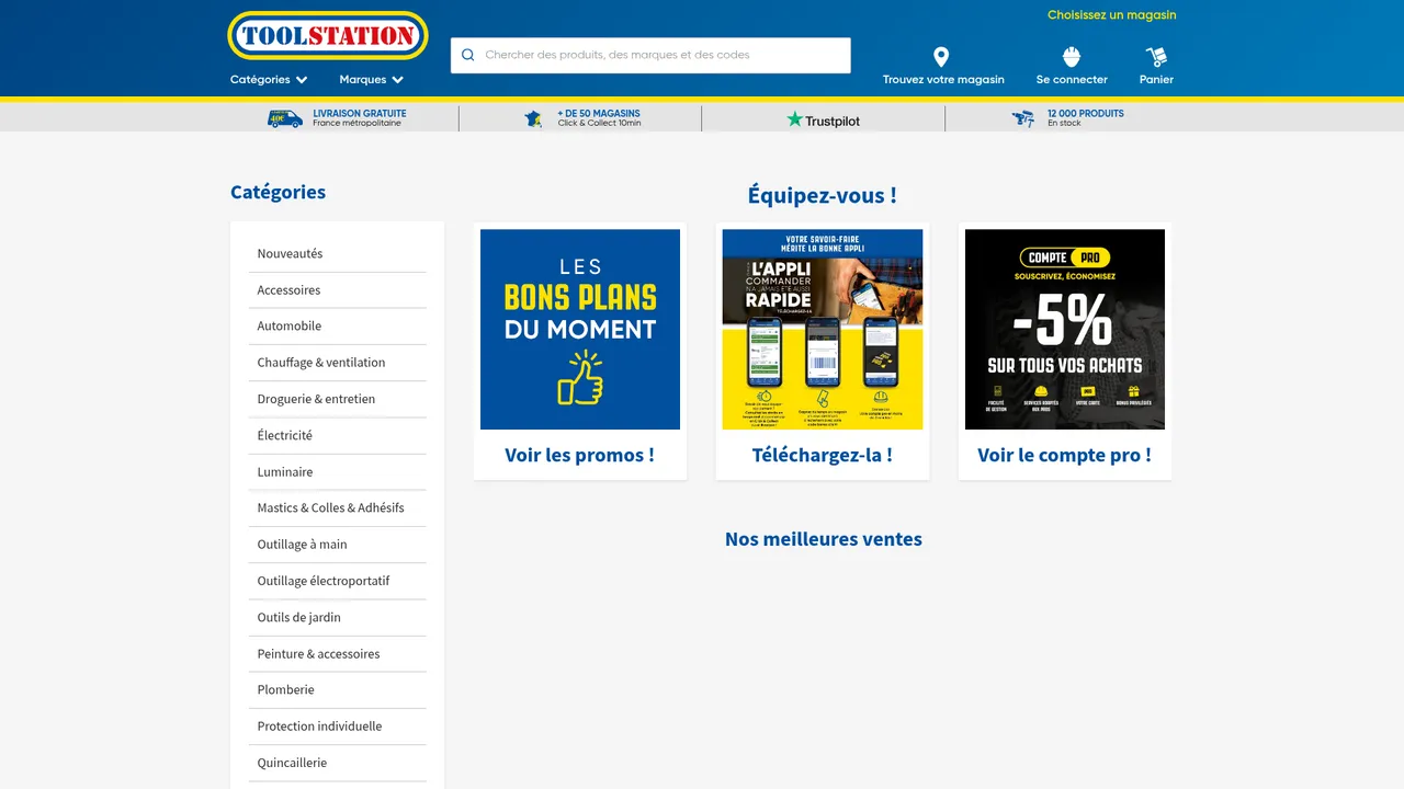 Aperçu du site Toolstation