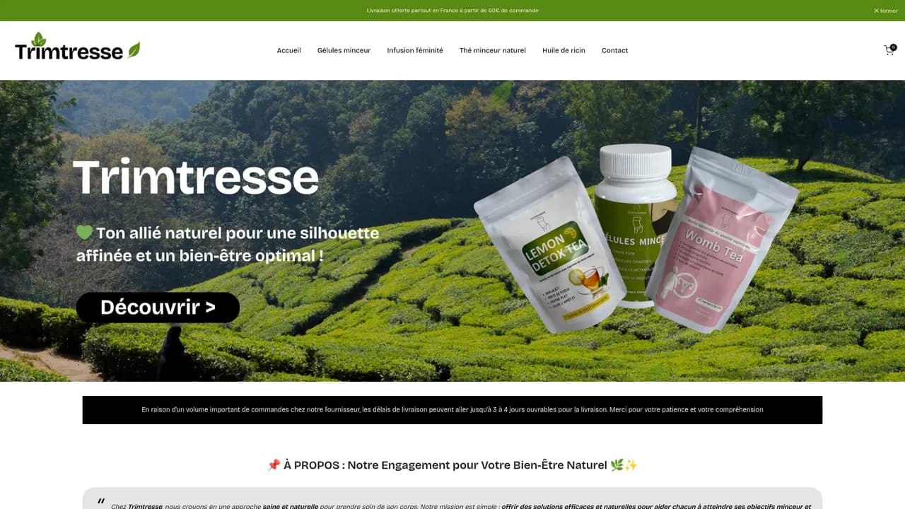 Screenshot de trimtresse.com