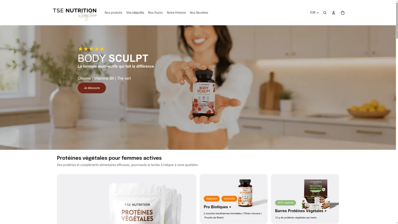 Screenshot de TSE Nutrition | Nutrition sportive pour femmes actives