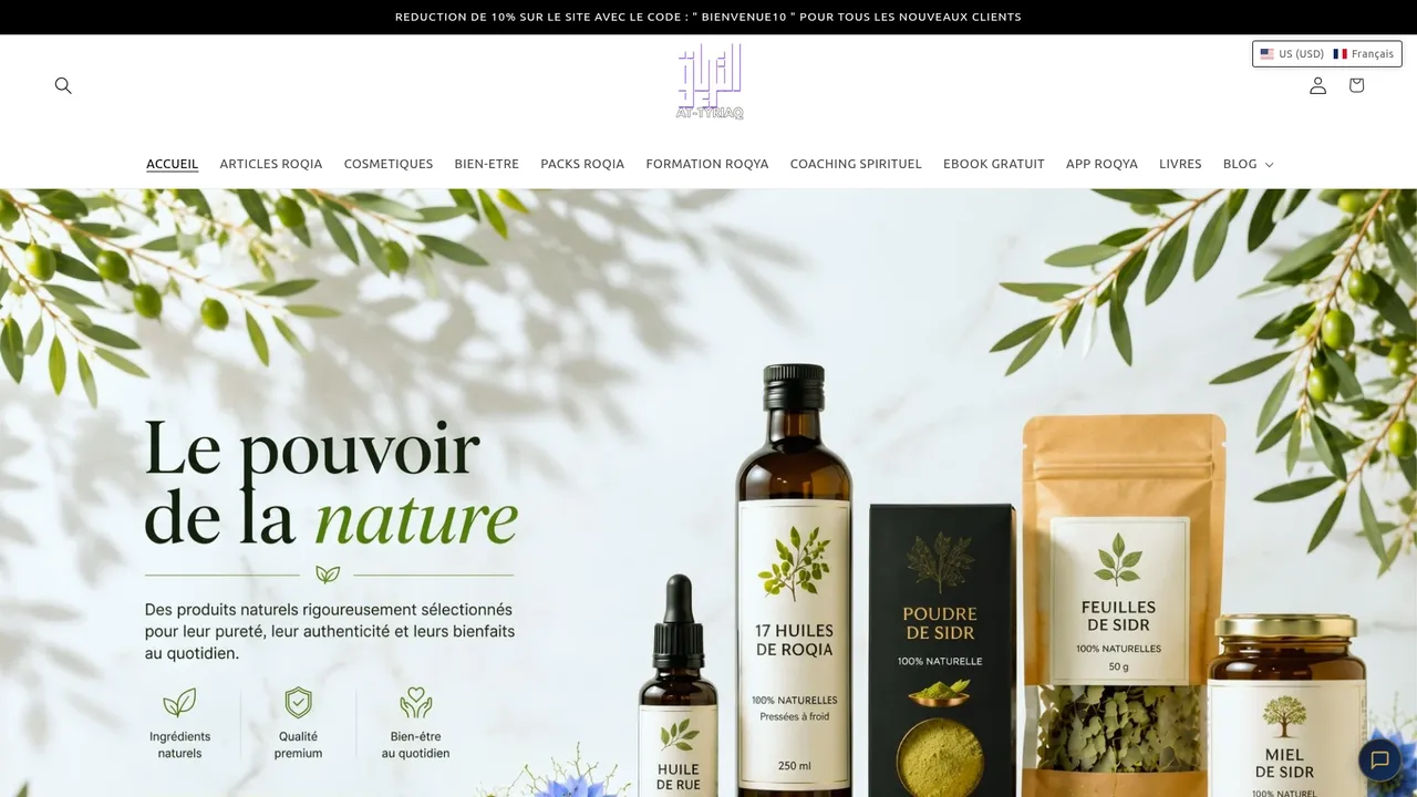 Screenshot de tyriaq.com