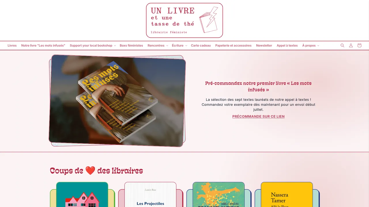 Screenshot de Un livre et une tasse de thé