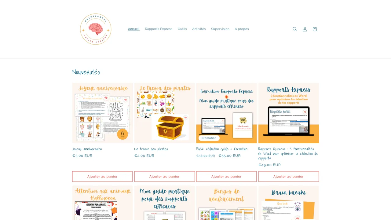 Aperçu du site Uneneuropsy