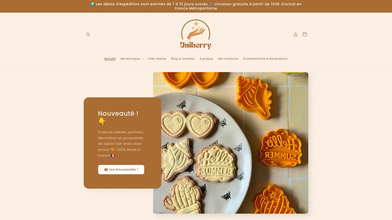Aperçu du site Uniberry 3D