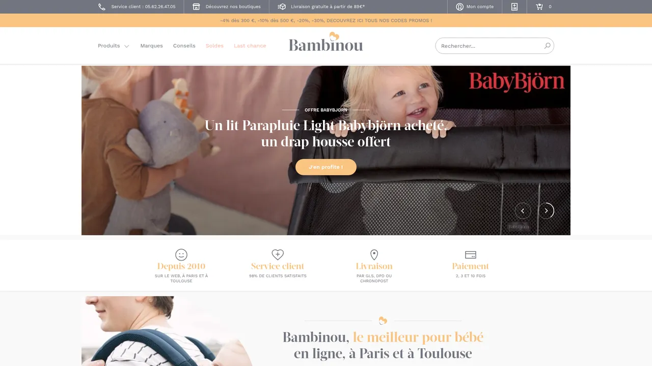 Aperçu du site Bambinou.com