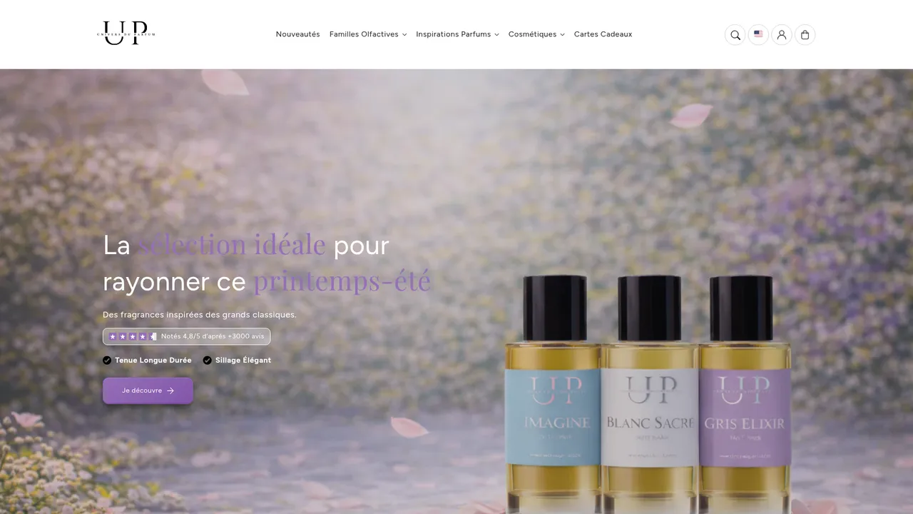 Screenshot de universduparfum.com