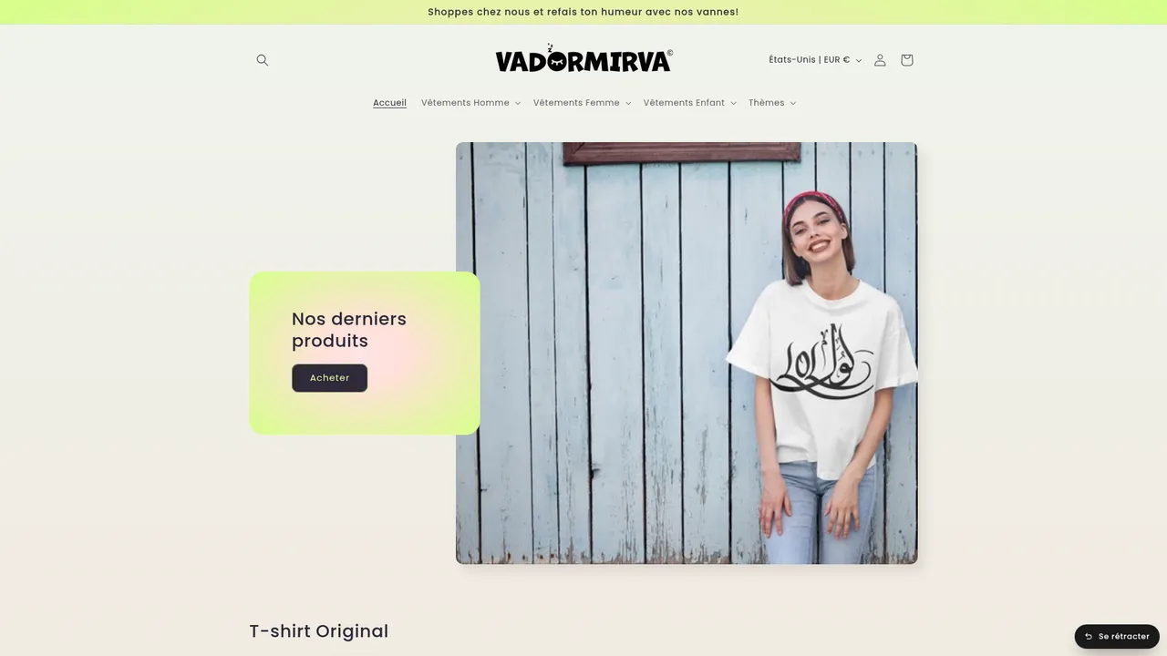 Aperçu du site Vadormirva