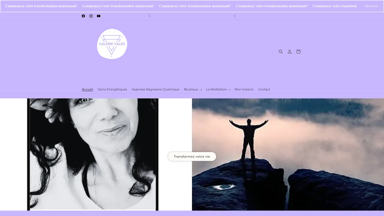 Aperçu du site Valerie Valer