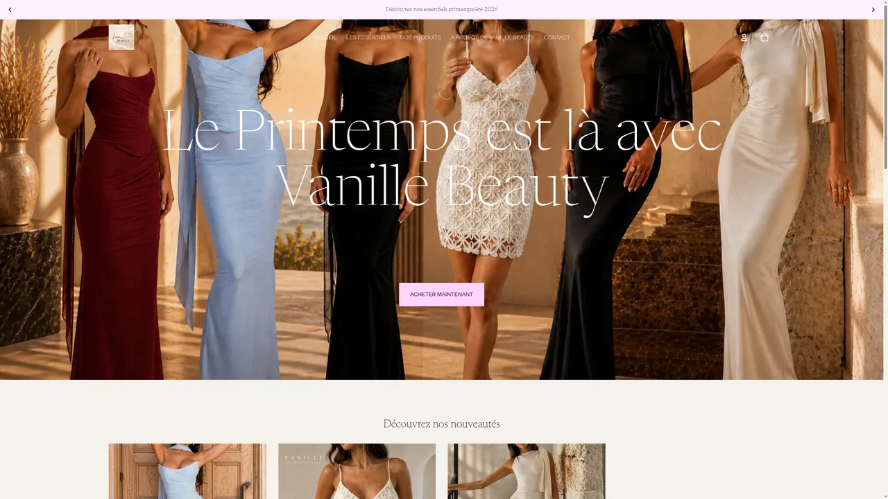 Screenshot de Vanille Beauty