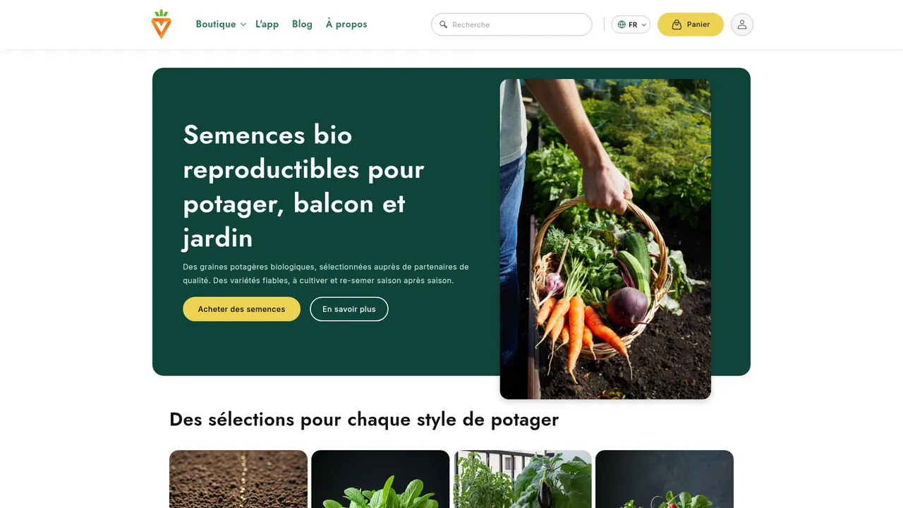 Aperçu du site Vegiwise