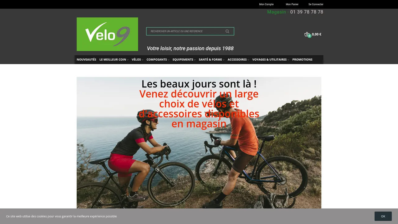 Aperçu du site Vélo 9