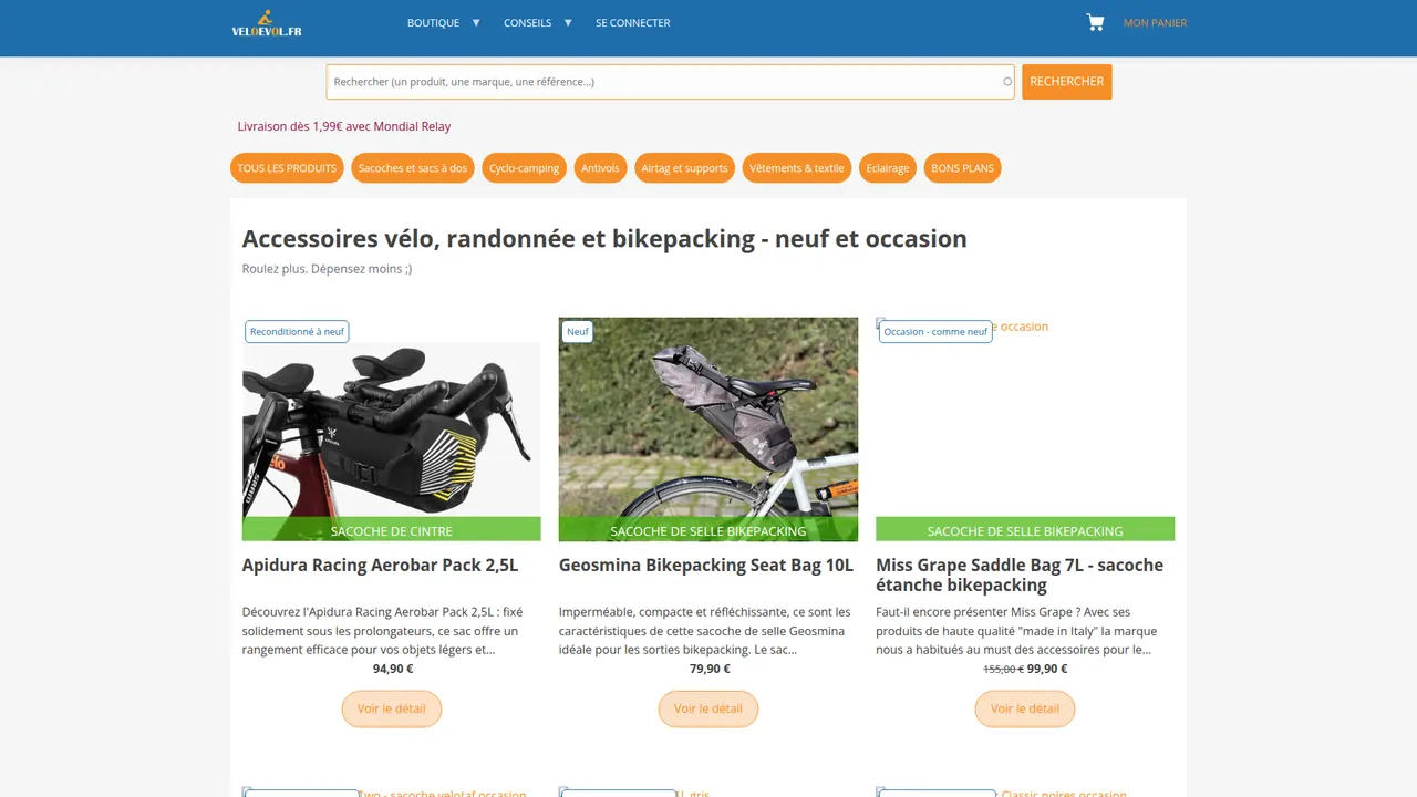 Aperçu du site Veloevol.fr