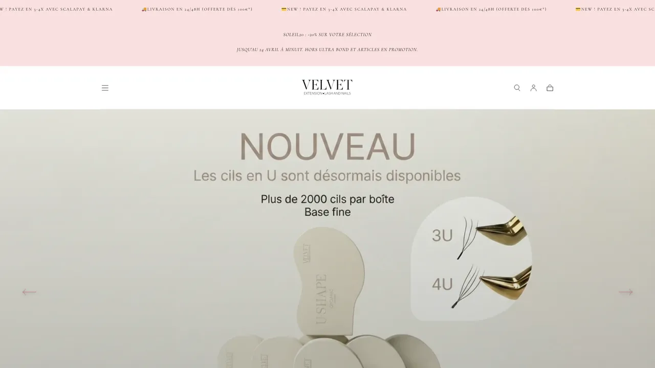 Screenshot de velvet-extension.fr