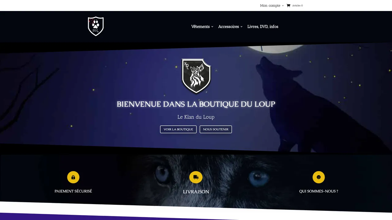 Aperçu du site La Boutique du Loup