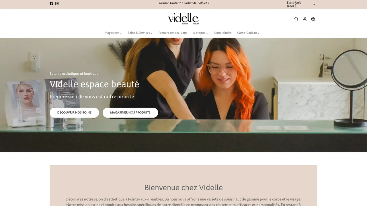 Screenshot de videlle.ca