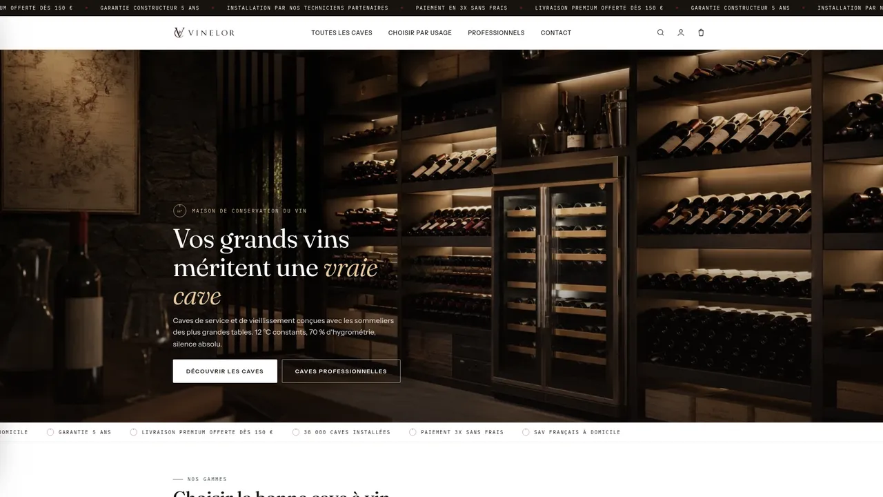 Aperçu du site vinelor.com