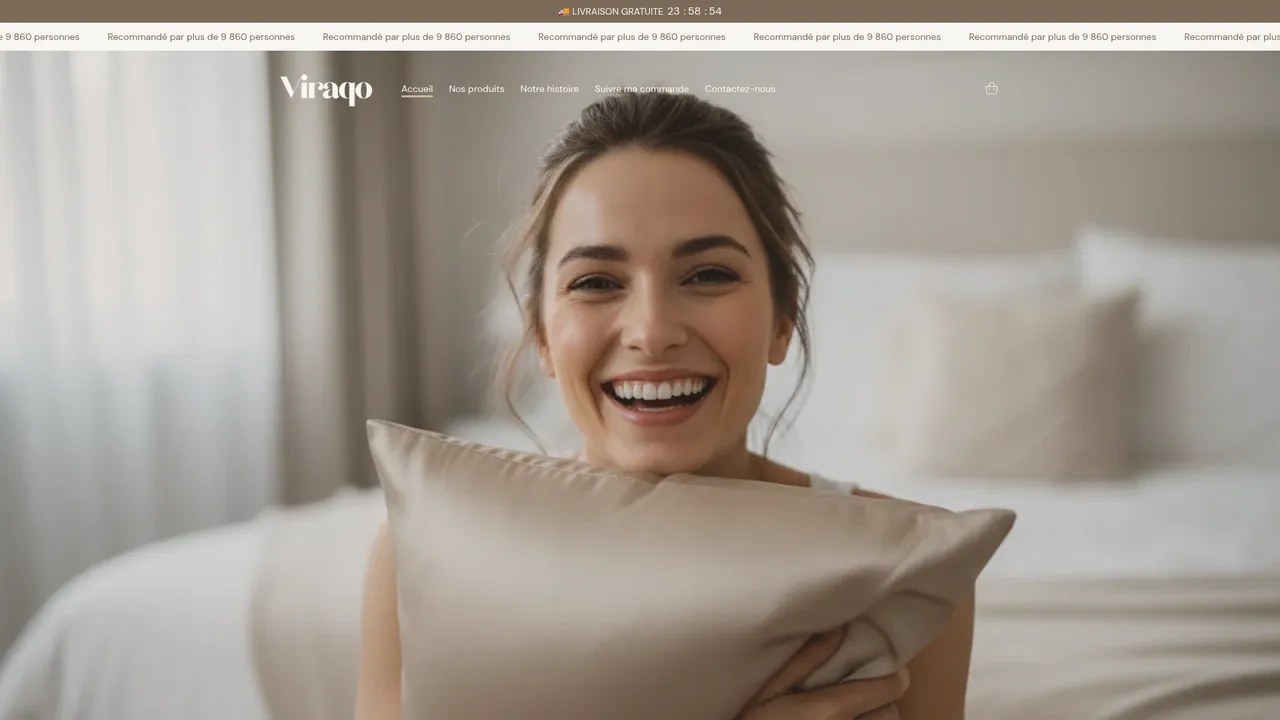 Aperçu du site Viraqo