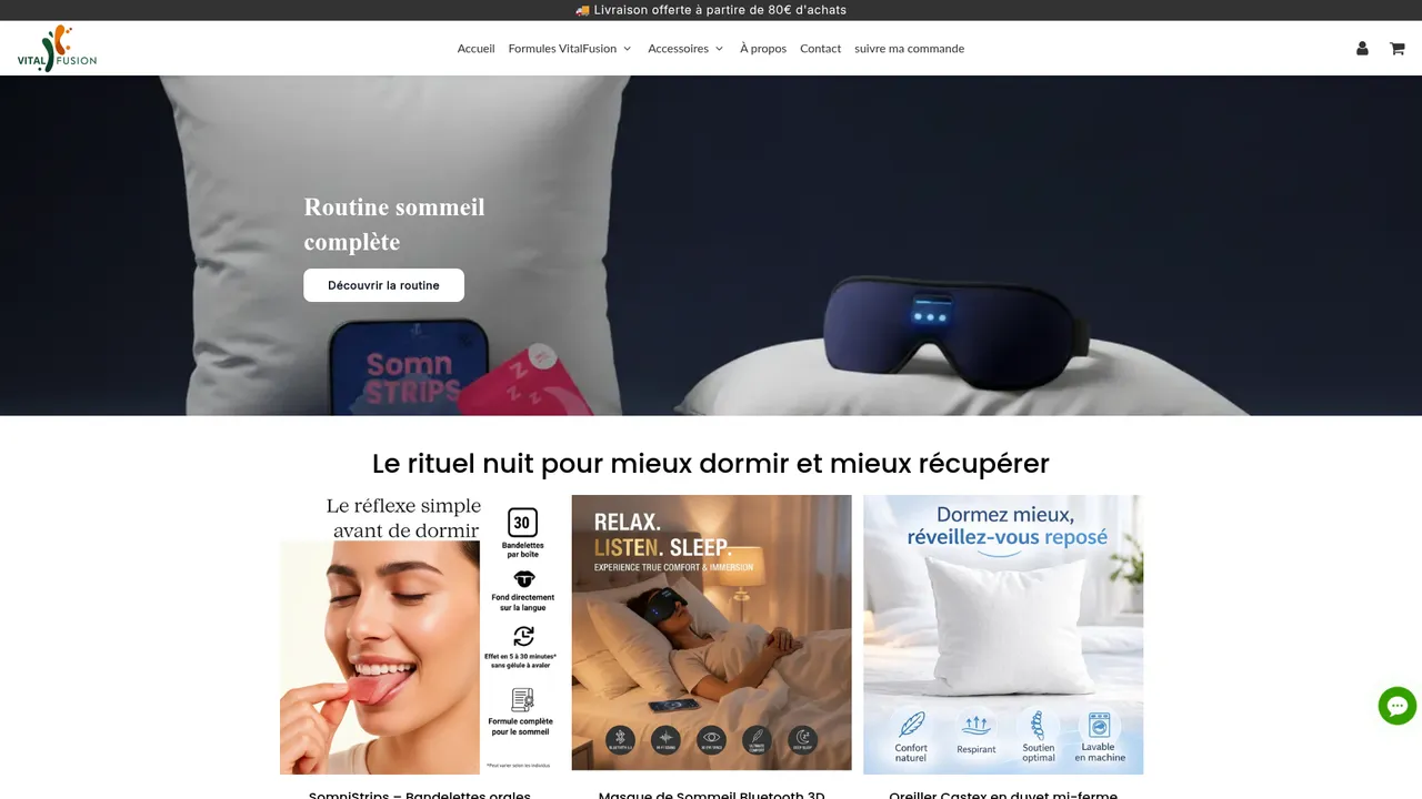 Aperçu du site Vitalfusion
