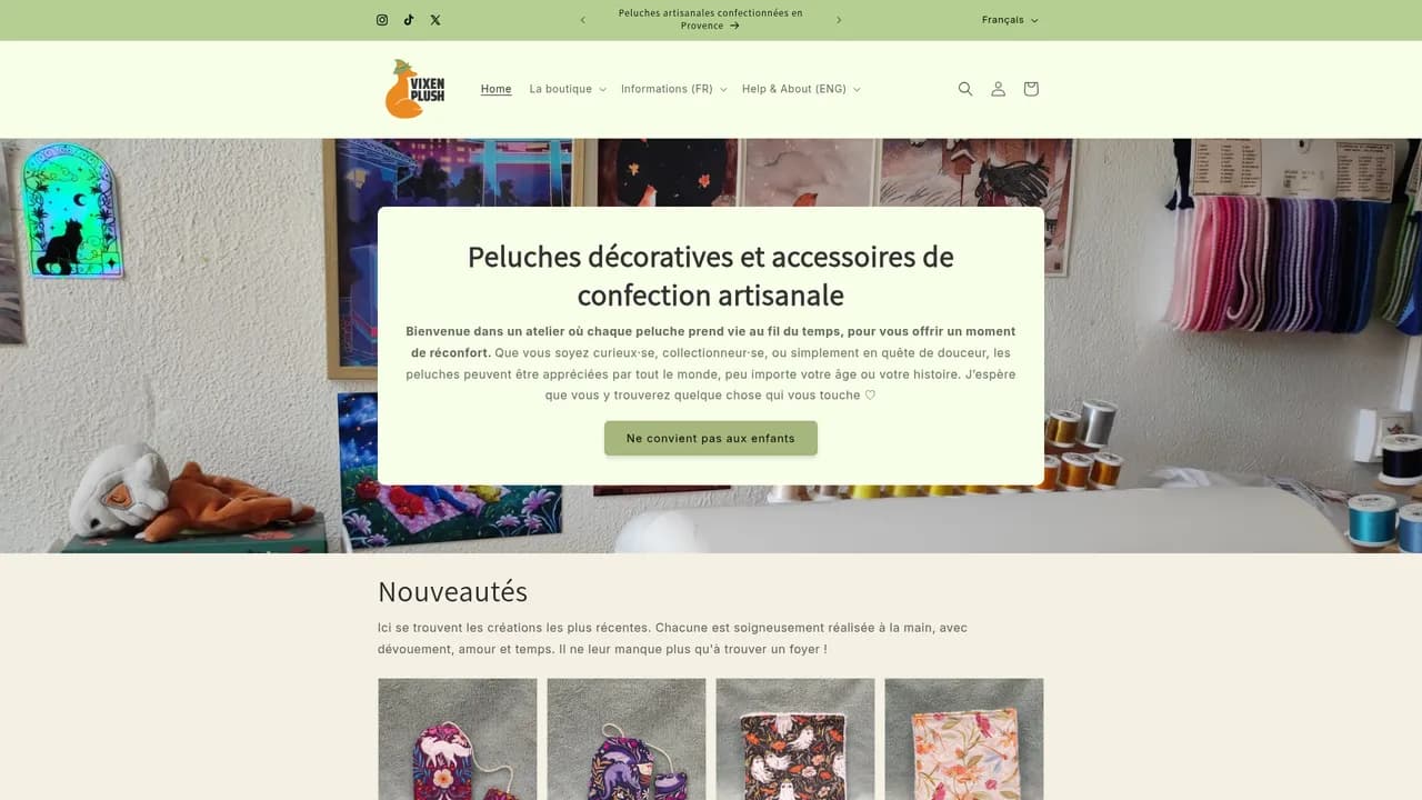 Screenshot de vixenplush.co