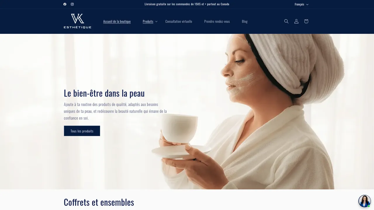 Screenshot de VK Esthétique