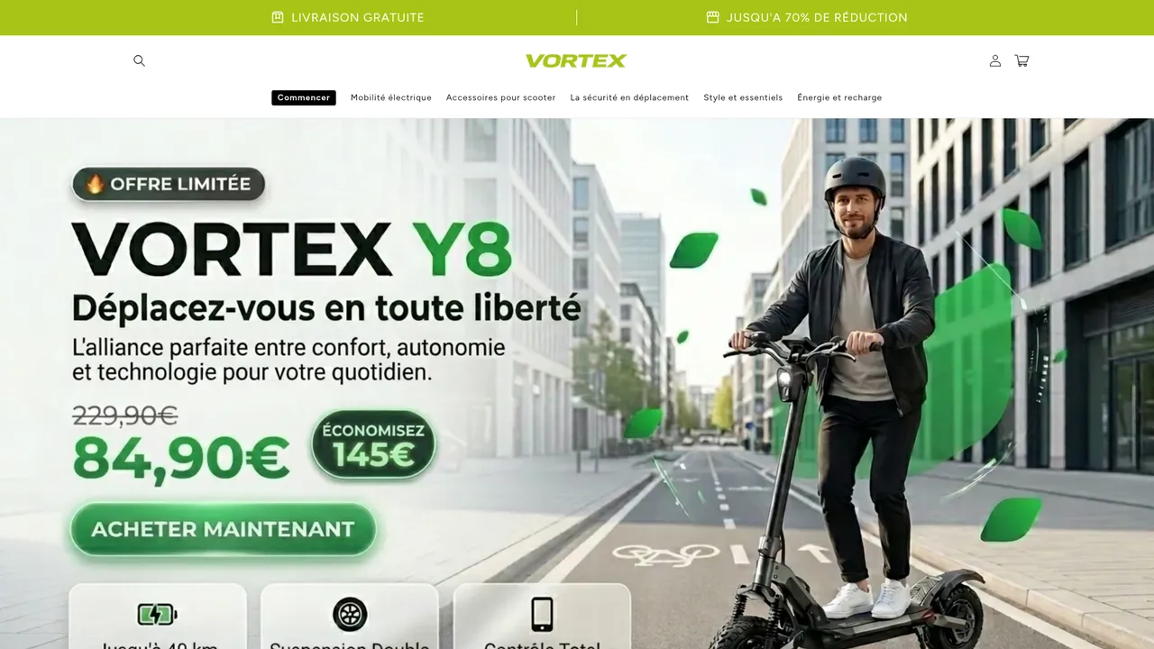 Aperçu du site Vortex FR