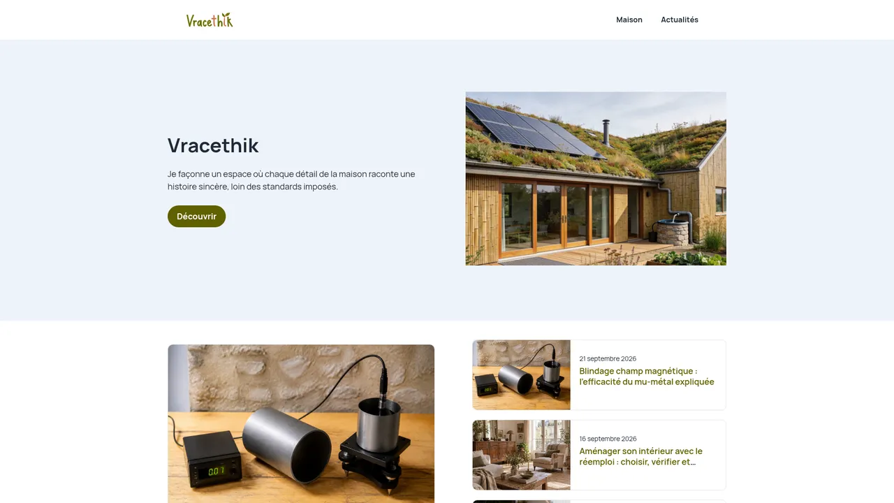 Aperçu du site Vrac'Ethik