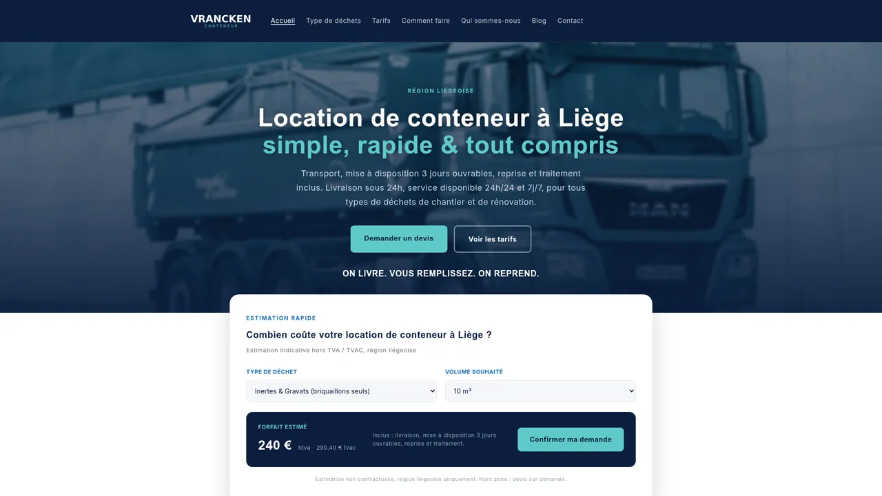 Screenshot de Vrancken Conteneur