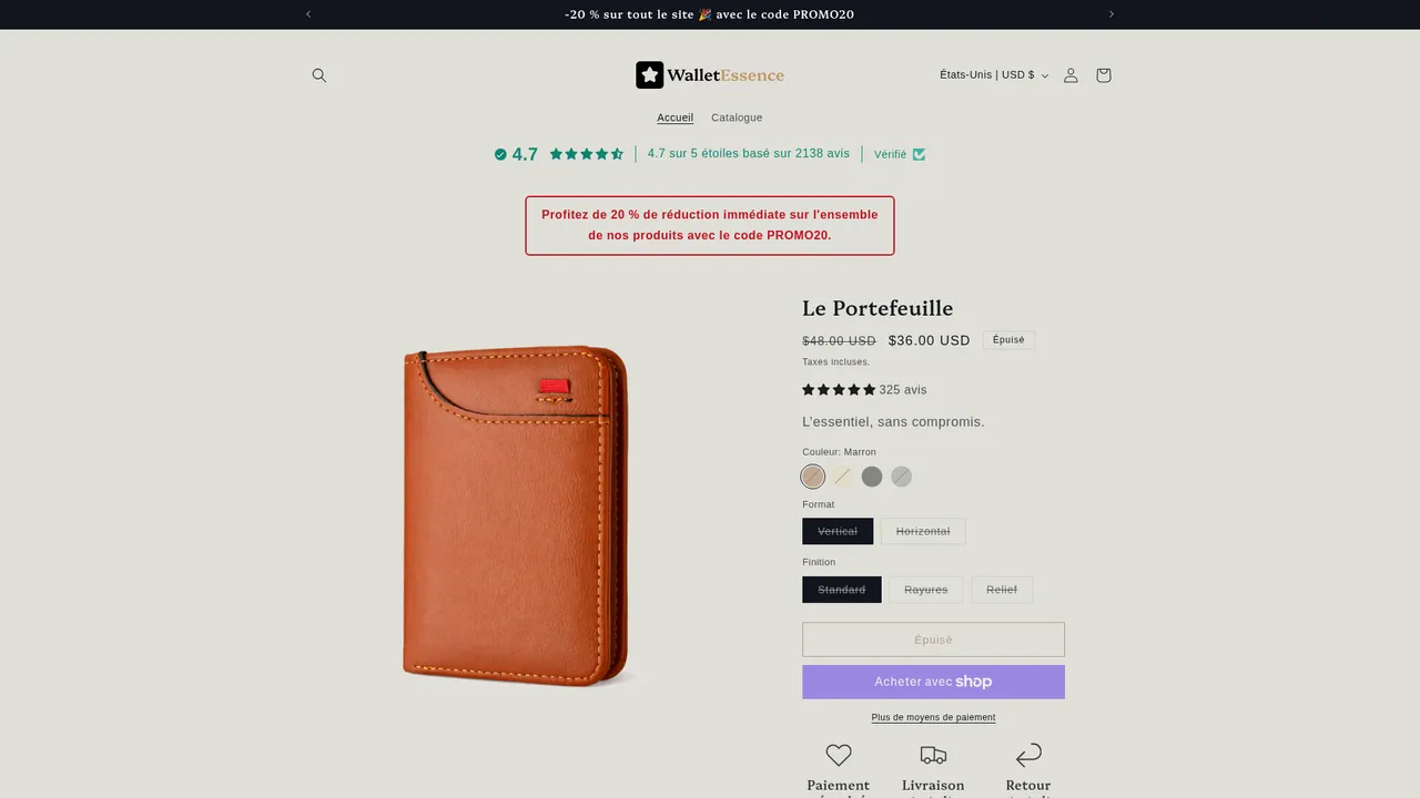 Screenshot de WalletEssence