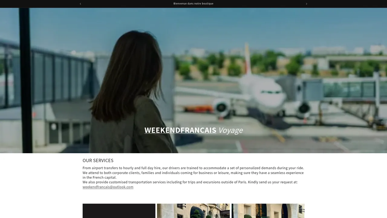 Aperçu du site Weekendfrancais Voyage