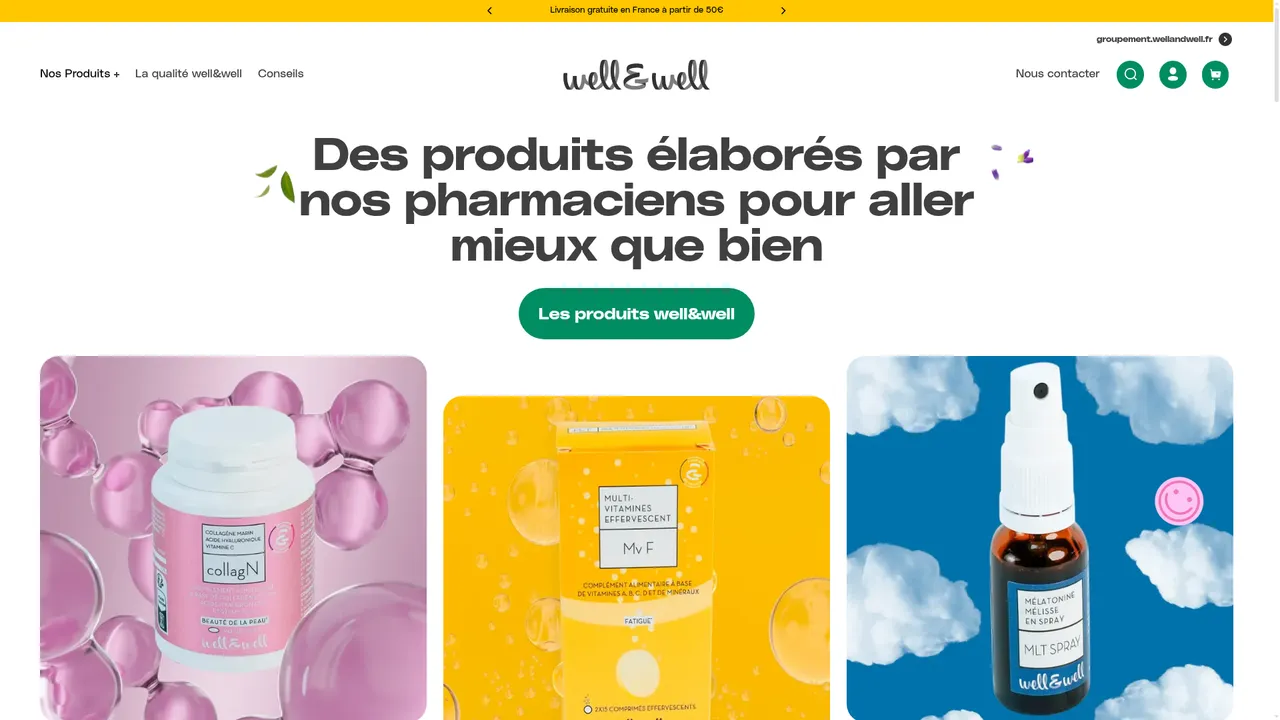Screenshot de Wellandwell.fr