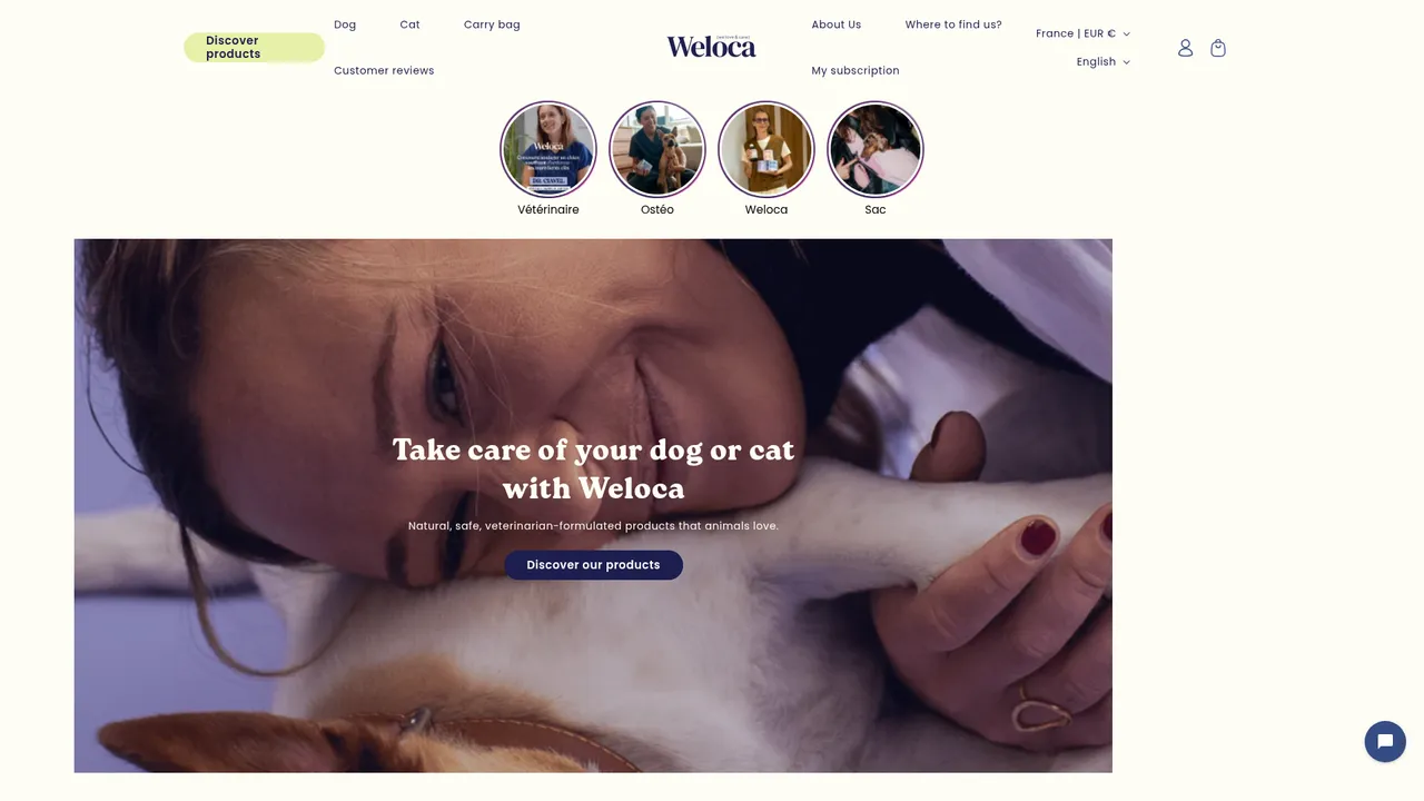 Aperçu du site Weloca