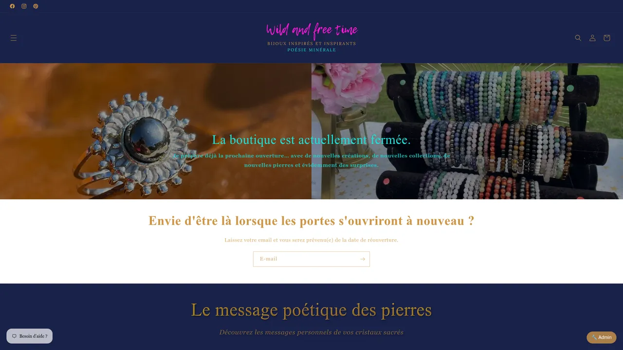 Screenshot de wildandfreetime.com