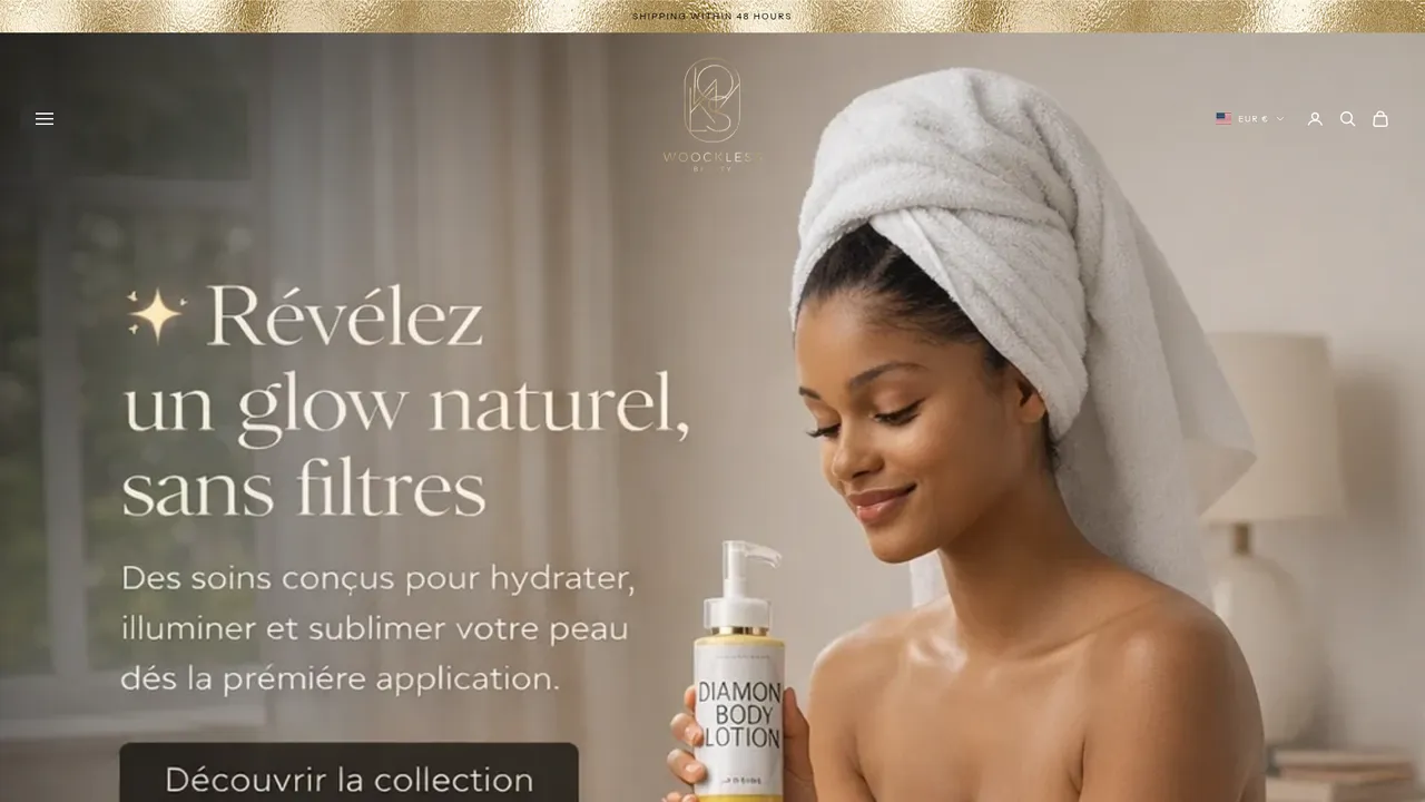 Aperçu du site WOOCKLESS BEAUTY