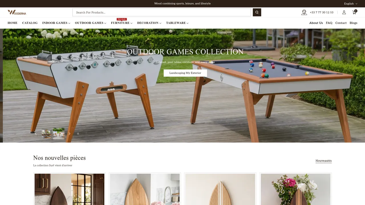 Aperçu du site Wooderna Home