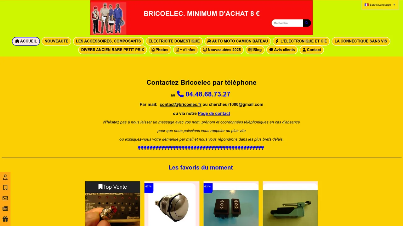 Aperçu du site BricoElecLanguedoc.fr