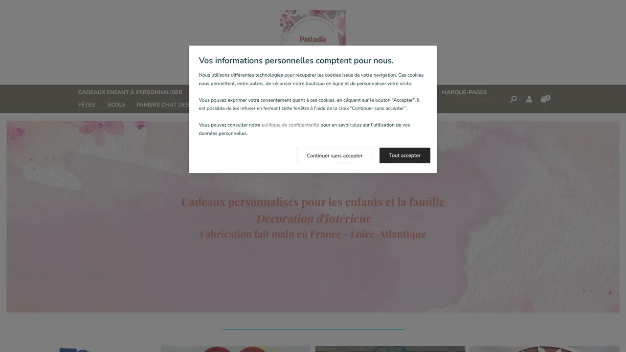Aperçu du site Patlodie