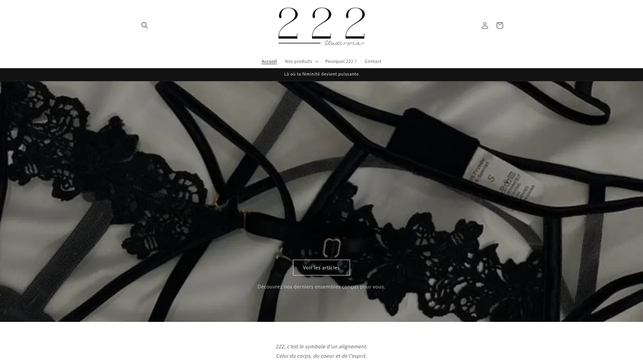 Screenshot de www.222underwear.com