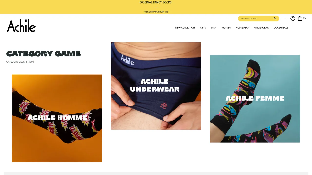 Screenshot de www.achile.com